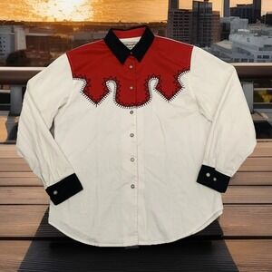 Vintage Wrangler Western Aztec Button-Up Shirt XL Authentic Western Apparel